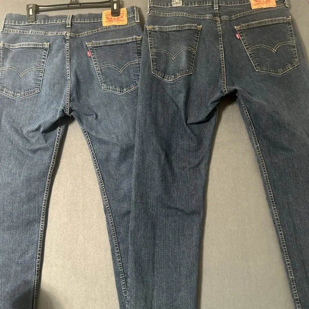 Levis 505 Jeans Mens Size 36x32 Blue Denim Straight Leg Lot Of 2